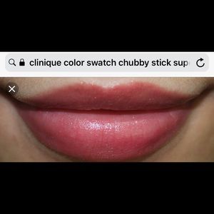Clinque chubby lipstick shade super strawberry